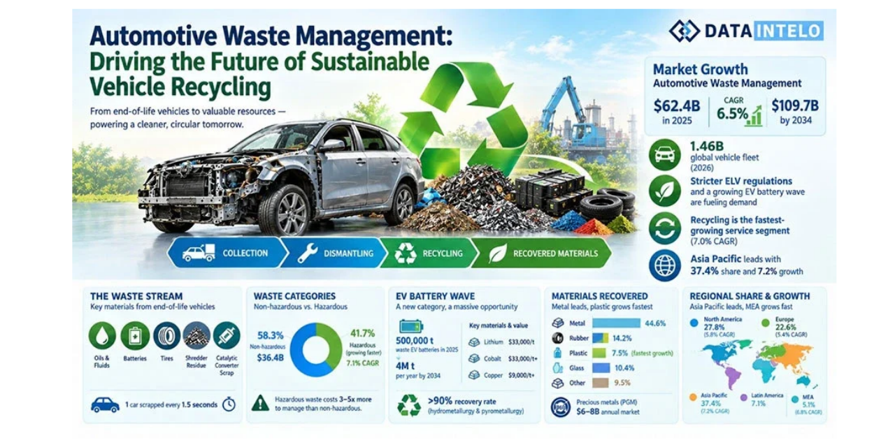 Global Automotive Waste Management Market to Hit $109.7B