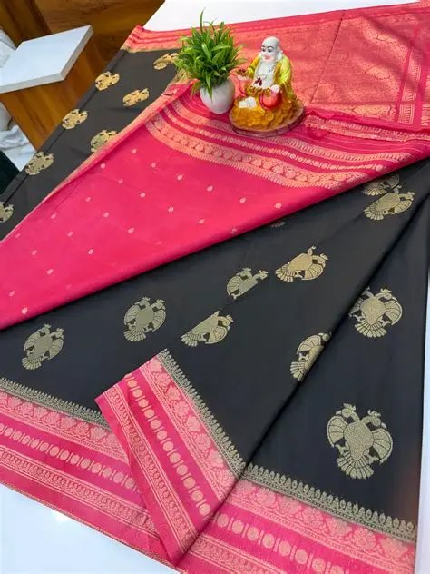 Premium Georgette Saree with Buttas and Rich Pallu